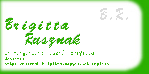brigitta rusznak business card