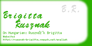 brigitta rusznak business card